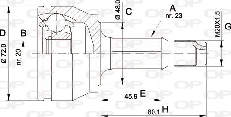 Open Parts CVJ5037.10 - Šarnīru komplekts, Piedziņas vārpsta adetalas.lv