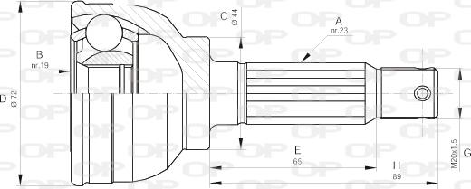 Open Parts CVJ5079.10 - Šarnīru komplekts, Piedziņas vārpsta adetalas.lv