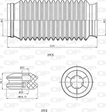 Open Parts DCK5095.04 - Putekļu aizsargkomplekts, Amortizators adetalas.lv