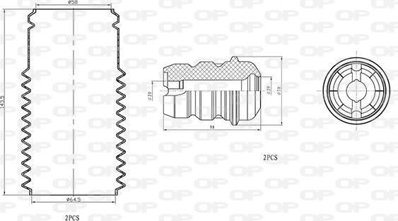 Open Parts DCK5068.04 - Putekļu aizsargkomplekts, Amortizators adetalas.lv