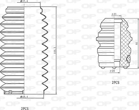 Open Parts DCK5063.04 - Putekļu aizsargkomplekts, Amortizators adetalas.lv