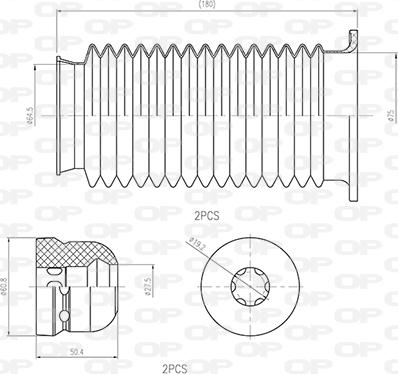 Open Parts DCK5026.04 - Putekļu aizsargkomplekts, Amortizators adetalas.lv