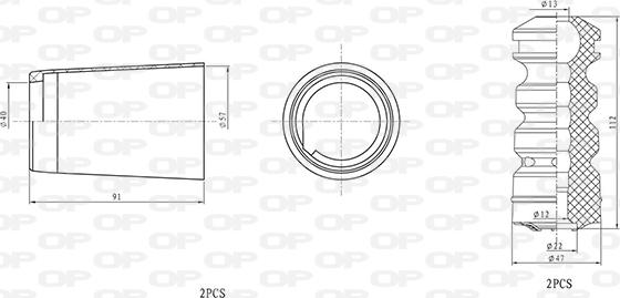 Open Parts DCK5078.04 - Putekļu aizsargkomplekts, Amortizators adetalas.lv