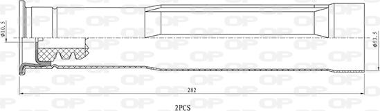 Open Parts DCK5107.02 - Putekļu aizsargkomplekts, Amortizators adetalas.lv