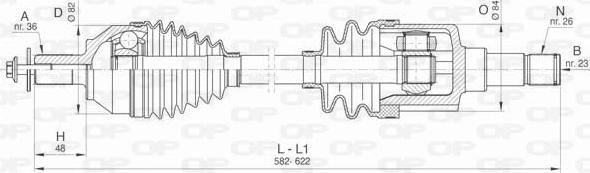 Open Parts DRS6427.00 - Piedziņas vārpsta adetalas.lv