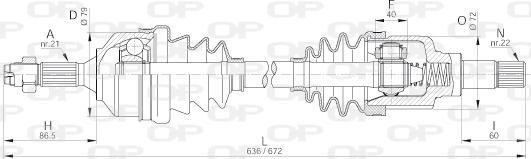 Open Parts DRS6181.00 - Piedziņas vārpsta adetalas.lv