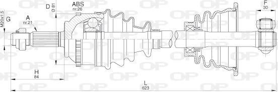 Open Parts DRS6298.00 - Piedziņas vārpsta adetalas.lv