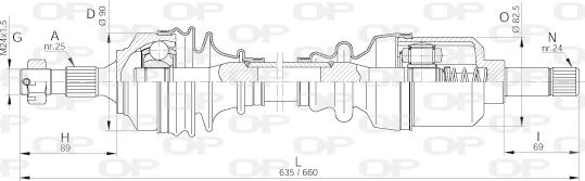 Open Parts DRS6256.00 - Piedziņas vārpsta adetalas.lv