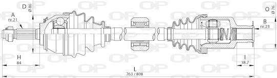 Open Parts DRS6262.00 - Piedziņas vārpsta adetalas.lv