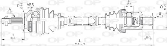 Open Parts DRS6208.00 - Piedziņas vārpsta adetalas.lv