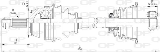 Open Parts DRS6211.00 - Piedziņas vārpsta adetalas.lv