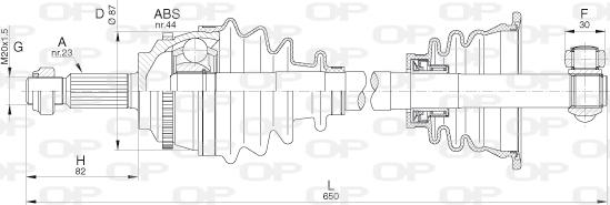 Open Parts DRS6289.00 - Piedziņas vārpsta adetalas.lv