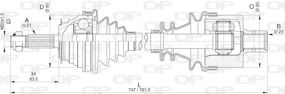 Open Parts DRS6284.00 - Piedziņas vārpsta adetalas.lv