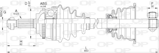 Open Parts DRS6285.00 - Piedziņas vārpsta adetalas.lv