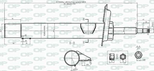 Open Parts SAB8438.31 - Amortizators adetalas.lv