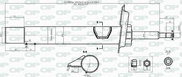 Open Parts SAB8437.31 - Amortizators adetalas.lv