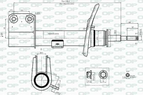 Open Parts SAB8506.31 - Amortizators adetalas.lv