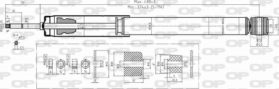 Open Parts SAB8042.32 - Amortizators adetalas.lv