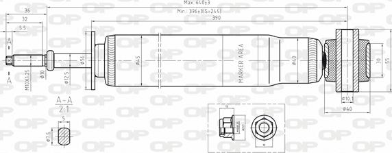 Open Parts SAB8047.32 - Amortizators adetalas.lv