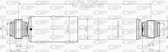 Open Parts SAB8020.32 - Amortizators adetalas.lv