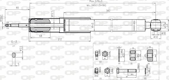 Open Parts SAB8076.32 - Amortizators adetalas.lv