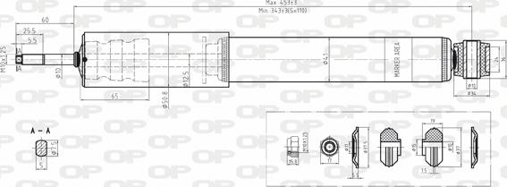 Open Parts SAB8188.12 - Amortizators adetalas.lv