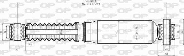 Open Parts SAB8355.32 - Amortizators adetalas.lv