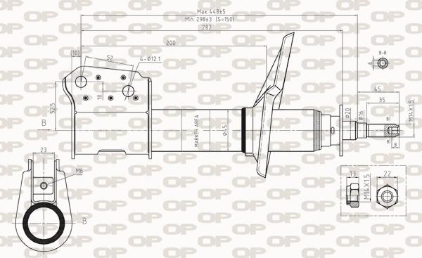 Open Parts SAB8257.31 - Amortizators adetalas.lv