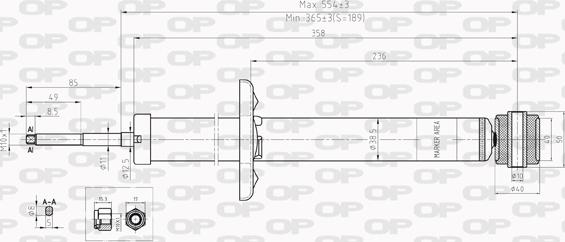 Open Parts SAB8227.32 - Amortizators adetalas.lv