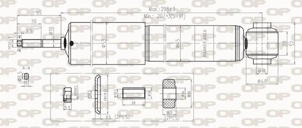 Open Parts SAB8273.31 - Amortizators adetalas.lv