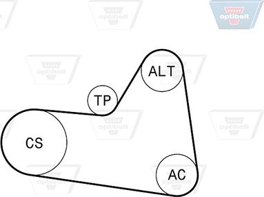 Optibelt 6 PK 1710KT1 - Ķīļrievu siksnu komplekts adetalas.lv