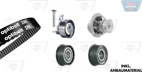 Optibelt KT 1024 W2 - Ūdenssūknis + Zobsiksnas komplekts adetalas.lv