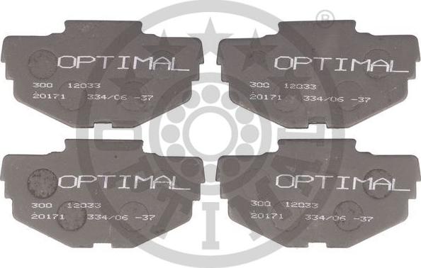 Optimal 12033 - Bremžu uzliku kompl., Disku bremzes adetalas.lv