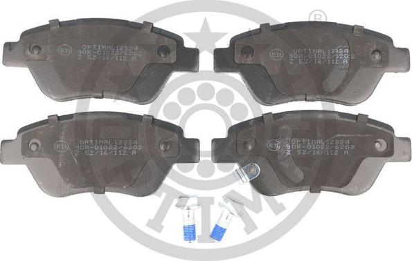 Optimal BP-12324 - Bremžu uzliku kompl., Disku bremzes adetalas.lv