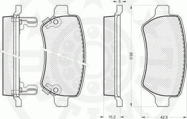 Optimal 12264 - Bremžu uzliku kompl., Disku bremzes adetalas.lv