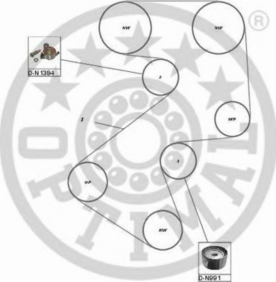 Optimal SK-1282 - Zobsiksnas komplekts adetalas.lv