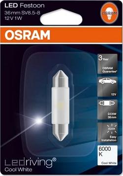 Osram 6436CW-01B - Kvēlspuldze, Salona telpas apgaismojums adetalas.lv