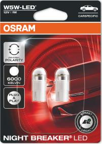 Osram 2825DWNBC-02B - Kvēlspuldze, Salona telpas apgaismojums adetalas.lv