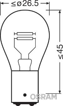 Osram 7537 - Kvēlspuldze, Pagriezienu signāla lukturis adetalas.lv