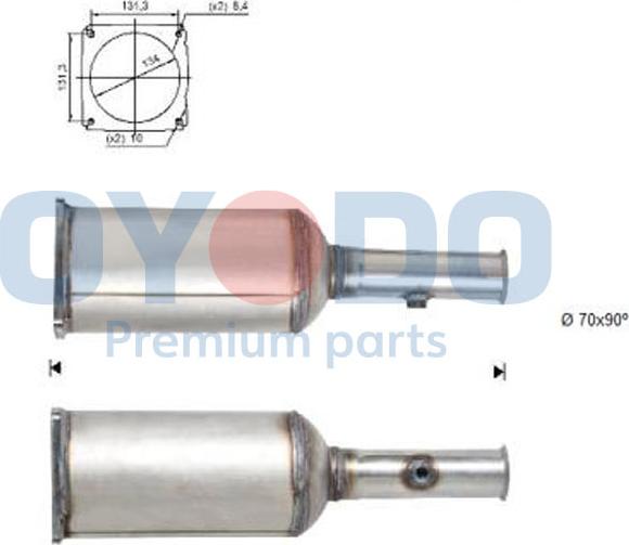 Oyodo 20N0023-OYO - Nosēdumu / Daļiņu filtrs, Izplūdes gāzu sistēma adetalas.lv