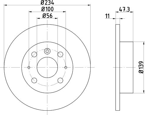 BOSCH 0 986 AB9 873 - Bremžu diski adetalas.lv