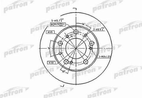 Patron PBD1118 - Bremžu diski adetalas.lv