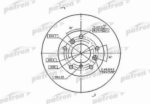 Patron PBD2571 - Bremžu diski adetalas.lv