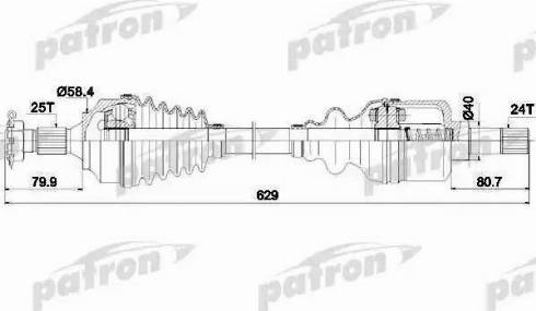 Patron PDS0147 - Piedziņas vārpsta adetalas.lv