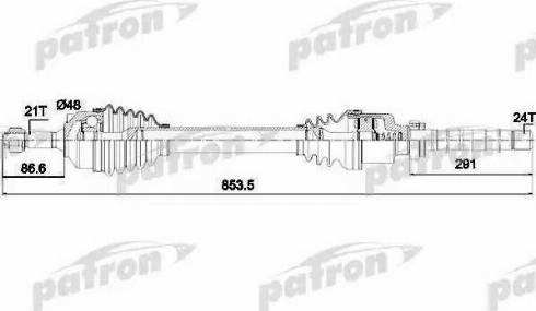 Patron PDS0130 - Piedziņas vārpsta adetalas.lv