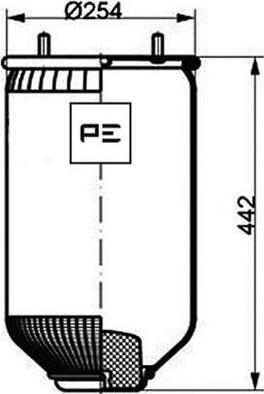 PE Automotive 084.100-71A - Pneimoatsperes spilvens, Pneimopiekare adetalas.lv