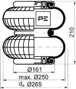 PE Automotive 084.127-71A - Pneimoatsperes spilvens, Pneimopiekare adetalas.lv