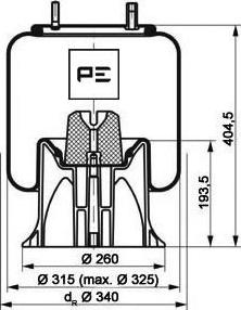 PE Automotive 084.173-71A - Pneimoatsperes spilvens, Pneimopiekare adetalas.lv