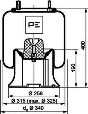 PE Automotive 084.172-71A - Pneimoatsperes spilvens, Pneimopiekare adetalas.lv