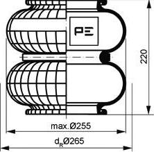 PE Automotive 084.205-71A - Pneimoatsperes spilvens, Pneimopiekare adetalas.lv